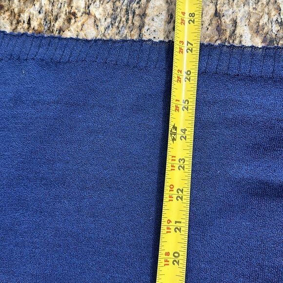 Toni T Blue Viscose Blend Batwing Sleeve Relaxed Fit Tunic Top One Size - Picture 8 of 9